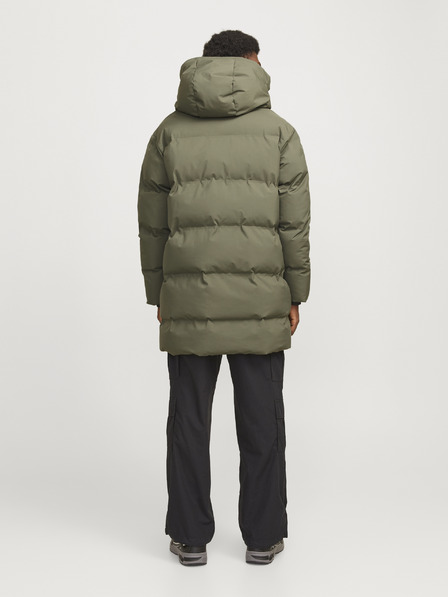 Jack & Jones Khaki pánský zimní prošívaný kabát Jack & Jones Alpha