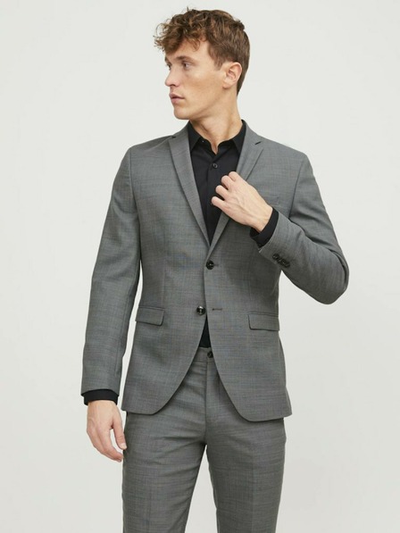 Jack & Jones Šedé pánské oblekové sako Jack & Jones