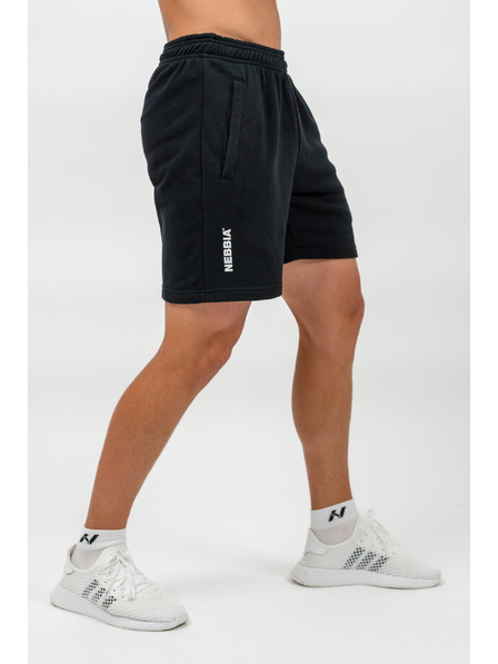 Nebbia Teplákové Relaxed-Fit Kraťasy MAXIMUM 336 M,black
