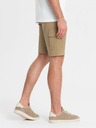 Ombre Clothing Pánské jednobarevné šortky s cargo kapsami - pískové V1 OM-SRCG-0133 Ombre Clothing