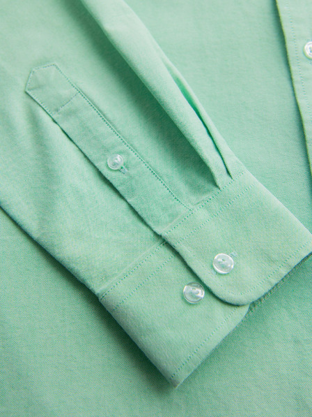 Ombre Clothing Pánská bavlněná košile oxford v pastelových barvách - mátová Ombre Clothing