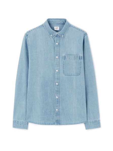Celio Modrá pánská džínová košile Celio Ladenim