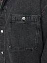 Jack & Jones Tmavě šedá pánská svrchní džínová košile Jack & Jones Santorini