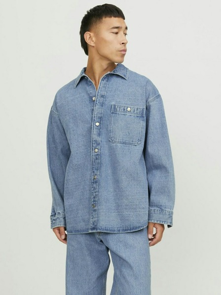 Jack & Jones Modrá pánská svrchní džínová košile Jack & Jones Santorini