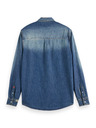 Scotch & Soda Modrá pánská džínová košile Scotch & Soda Workwear