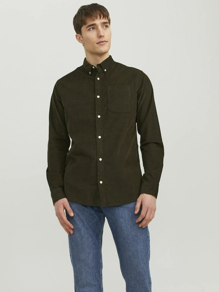 Jack & Jones Khaki pánská manšestrová košile Jack & Jones