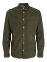 Jack & Jones Khaki pánská manšestrová košile Jack & Jones