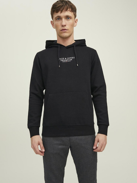 Jack & Jones Černá pánská mikina s kapucí Jack & Jones
