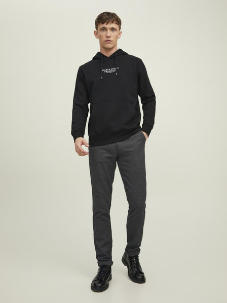 Jack & Jones Černá pánská mikina s kapucí Jack & Jones