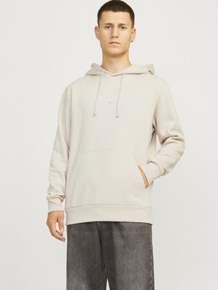 Jack & Jones Béžová pánská mikina s kapucí Jack & Jones