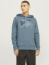 Jack & Jones Modrá pánská mikina s kapucí Jack & Jones