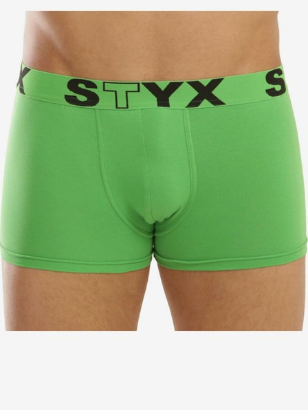 Styx Pánské boxerky Styx sportovní guma zelené