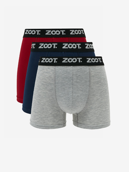 ZOOT.lab Sada tří pánských boxerek v červené, modré a šedé barvě ZOOT.lab