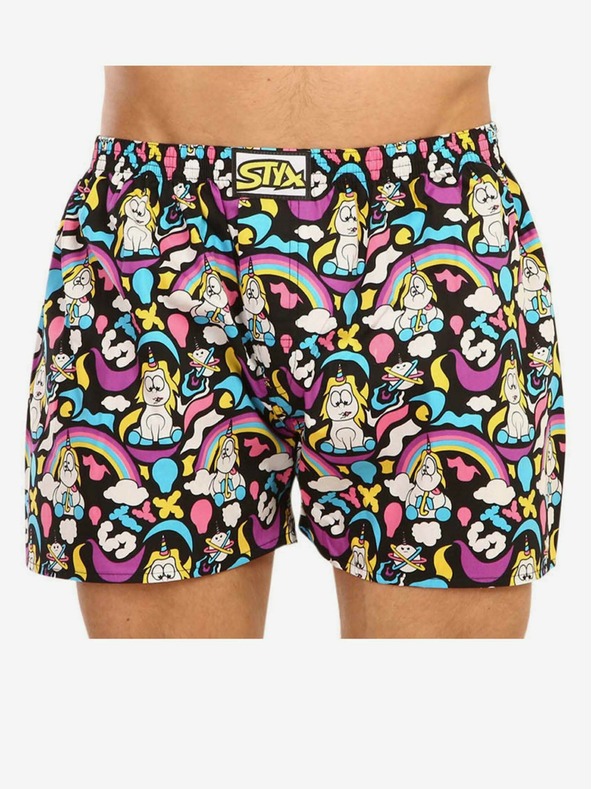 Styx Pánské trenky Styx art klasická guma nadrozměr unicorn