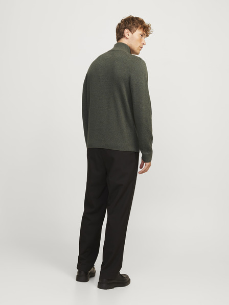 Jack & Jones Khaki pánský svetr se zipem Jack & Jones