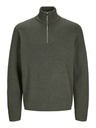 Jack & Jones Khaki pánský svetr se zipem Jack & Jones