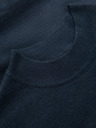Ombre Clothing Pánský pletený poloviční rolák s viskózou - tmavě modrý V4 OM-SWTN-0125 Ombre Clothing