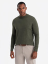 Ombre Clothing Pánský pletený pologolf s viskózou - tmavě šedý V5 OM-SWTN-0125 Ombre Clothing