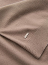 Ombre Clothing Pánský pletený rolák s viskózou - tmavě béžový V3 OM-SWTN-0127 Ombre Clothing