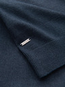 Ombre Clothing Pánský pletený rolák s viskózou - tmavě modrý V4 OM-SWTN-0127 Ombre Clothing