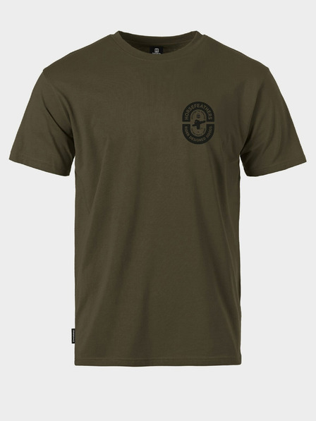 Horsefeathers Triko Powder Badge II - burnt olive velikost L HORSEFEATHERS