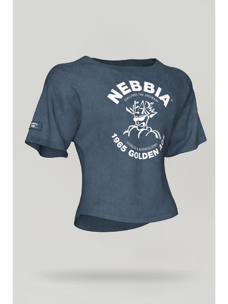 Nebbia Washed bavlnený rag top GOLDEN AGE 788 M,blue
