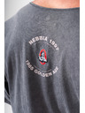 Nebbia Washed bavlnený rag top GOLDEN AGE 788 M,black