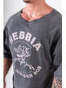 Nebbia Washed bavlnený rag top GOLDEN AGE 788 M,black