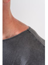 Nebbia Washed bavlnený rag top GOLDEN AGE 788 M,black