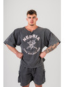 Nebbia Washed bavlnený rag top GOLDEN AGE 788 M,black