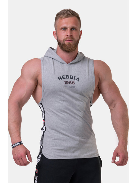 Nebbia Legend-approved tílko s kapucí 191 Light Grey Nebbia
