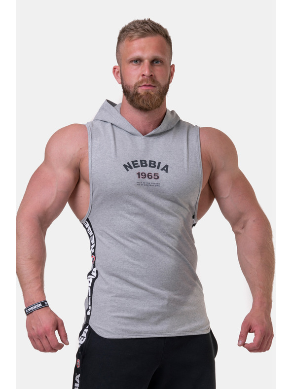 Nebbia Legend-approved tílko s kapucí 191 Light Grey Nebbia