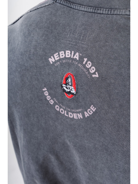 Nebbia Washed oversized tričko GOLDEN AGE 790 M,black