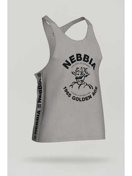 Nebbia Washed muscle back stringer GOLDEN AGE 791 M,light grey