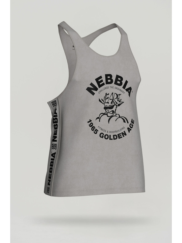 Nebbia Washed muscle back stringer GOLDEN AGE 791 M,light grey