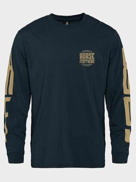 Horsefeathers Triko Tall Typo LS - pond velikost L HORSEFEATHERS
