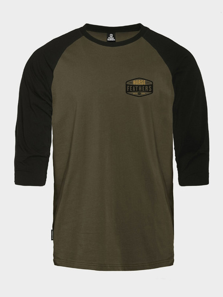 Horsefeathers Triko Hexagon II Raglan - burnt olive velikost L HORSEFEATHERS
