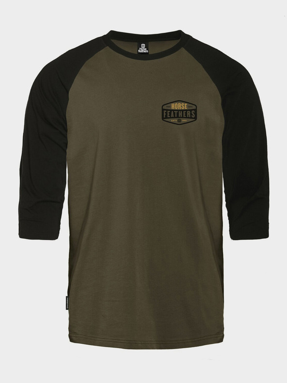 Horsefeathers Triko Hexagon II Raglan - burnt olive velikost L HORSEFEATHERS