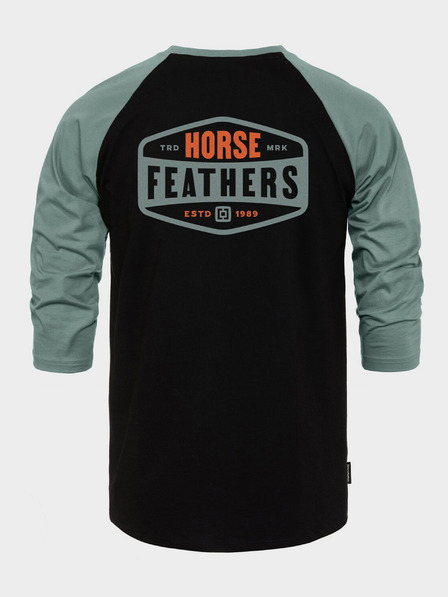 Horsefeathers Triko Hexagon II Raglan - black velikost L HORSEFEATHERS