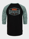 Horsefeathers Triko Hexagon II Raglan - black velikost L HORSEFEATHERS