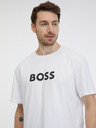 BOSS Bílé pánské tričko BOSS