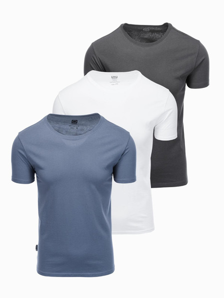 Ombre Clothing Pánské tričko bez potisku - mix 3 pcs Z29 Ombre Clothing