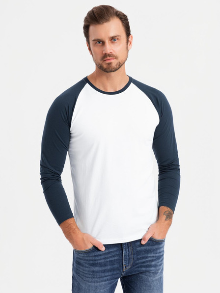 Ombre Clothing Pánské tričko s potiskem a dlouhým rukávem - černé V1 OM-LSPT-0119 Ombre Clothing