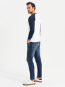 Ombre Clothing Pánské tričko s potiskem a dlouhým rukávem - černé V1 OM-LSPT-0119 Ombre Clothing