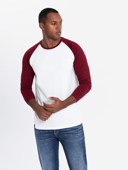 Ombre Clothing Pánské tričko s potiskem a dlouhým rukávem - černé V1 OM-LSPT-0119 Ombre Clothing