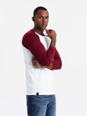 Ombre Clothing Pánské tričko s potiskem a dlouhým rukávem - černé V1 OM-LSPT-0119 Ombre Clothing