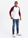 Ombre Clothing Pánské tričko s potiskem a dlouhým rukávem - černé V1 OM-LSPT-0119 Ombre Clothing