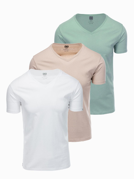 Ombre Clothing Pánské tričko bez potisku - mix 3 pcs Z29 Ombre Clothing