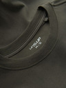 Ombre Clothing Pánské bavlněné tričko LOOSE FIT s dlouhým rukávem a kulatým výstřihem - šedozelené V3 OM-LSBC-0129 Ombre Clothing