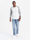 Ombre Clothing Pánské tričko s potiskem a dlouhým rukávem - černé V1 OM-LSPT-0119 Ombre Clothing